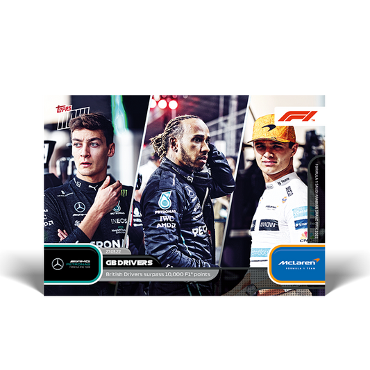 British Drivers reach 10,000 F1 points  -  F1 Topps NOW® Card #008 - PR: 6941