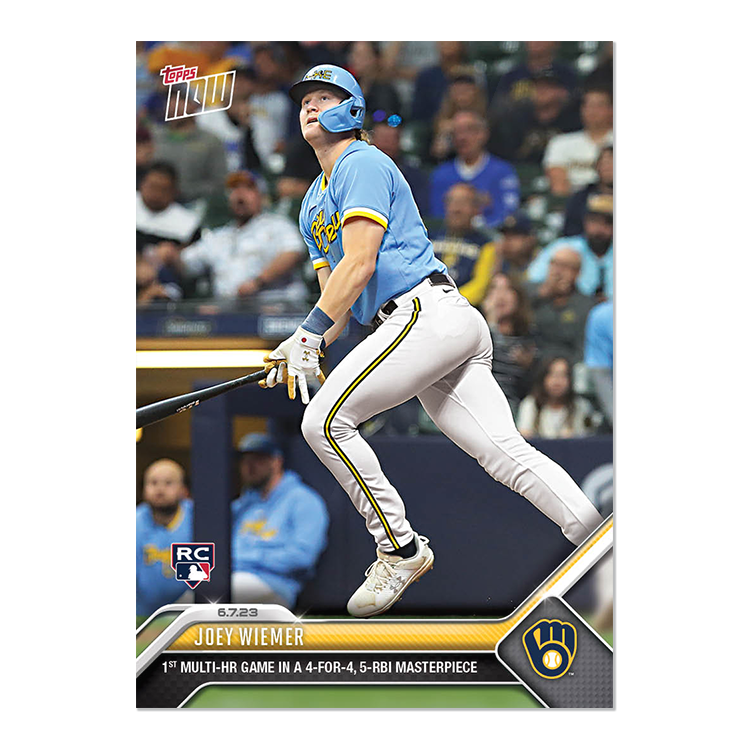 Joey Wiemer  - 2023 MLB Topps NOW® Card 406 - PR: 1039