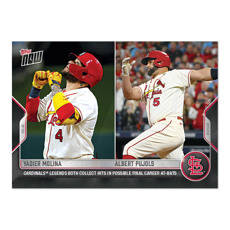 Yadier Molina/Albert Pujols  - 2022 MLB Topps NOW® Card 1049 - PR: 2023
